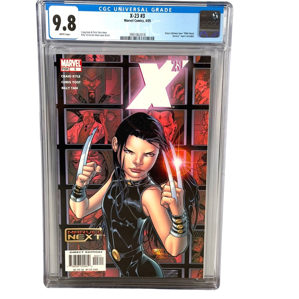 Marvel X-23 #3 CGC 9.8 White Pages Billy Tan Cover 2005 USA